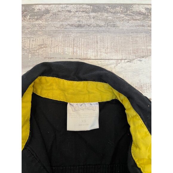 Pokémon Short Sleeve XS Cotton Black Button-Up Pikachu Grpahic Shirt Pre-Owned - Picture 3 of 4